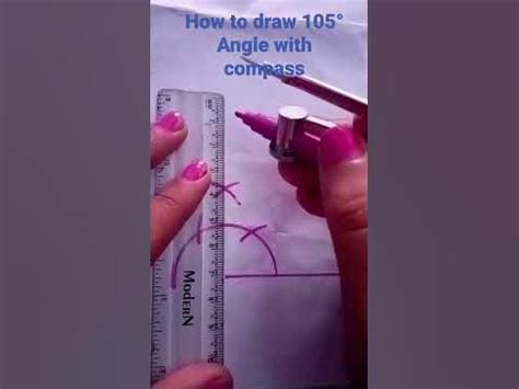 How to construct 105 degree angle with compass||105°Angle - YouTube