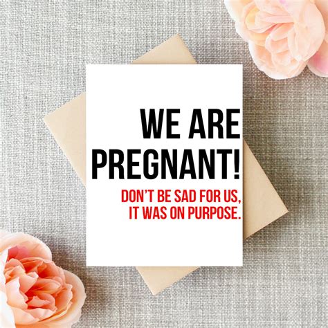 Pregnancy Announcement Card Funny Pregnancy Announcement - Etsy