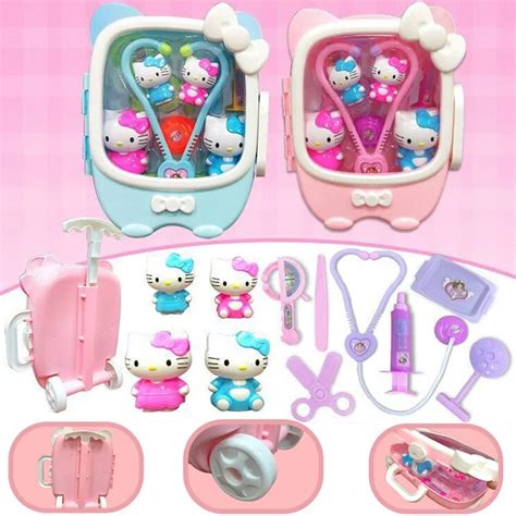 Girl Toys 11pcs Hello Kitty Doctor Toy Play Games Set Children Role ...