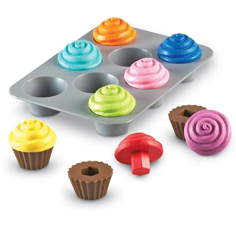 Learning Resources Smart Snacks Shape Sorting Cupcakes, Fine Motor Toy, Ages 2+, LER7347 ...