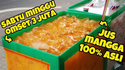 SEKELUARGA JUALAN ES OMSETNYA MENGGIURKAN | ES BUAH MANGGA BUAH NAGA 5000 | JAKARTA STREET FOOD ...