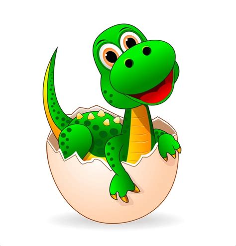 Cute Dinosaur Baby In Egg Hatching In Cartoon Style, 43% OFF