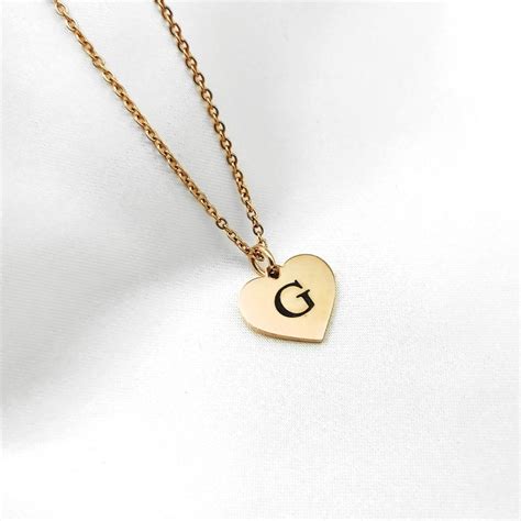 Initial Heart Necklace - Charm Bear