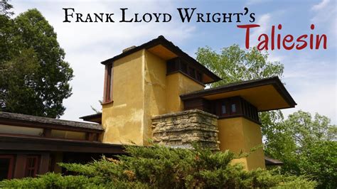 Frank Lloyd Wright's Taliesin - Spring Green, Wisconsin - YouTube