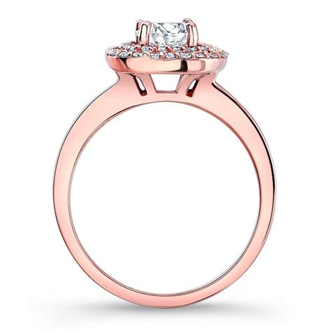 Barkev's Rose Gold Halo Engagement Ring 7918LP