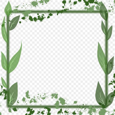 Motif Daun White Transparent, Bingkai Foto Persegi Motif Daun, Bingkai Foto Motif Daun, Bingkai ...