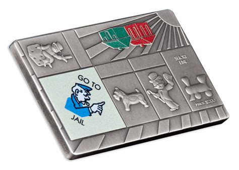 2023 Samoa Hasbro Monopoly Game Board 4oz Silver Antiqued Coin Set ...