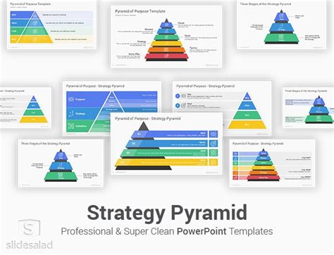 Strategy Pyramid PowerPoint Template Designs - SlideSalad