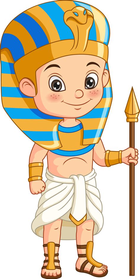 Cartoon little boy wearing egyptian pharaoh costume 5112608 Vector Art ...