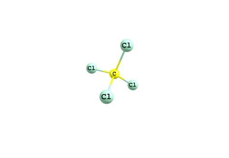 Tetrachloromethane Molecular Structure Isolated On White Stock Photo - Download Image Now - iStock