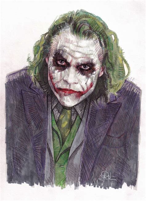 Joker (Heath Ledger) by Rebeca PueblaTraditional drawing based in the great "Joker" played by ...