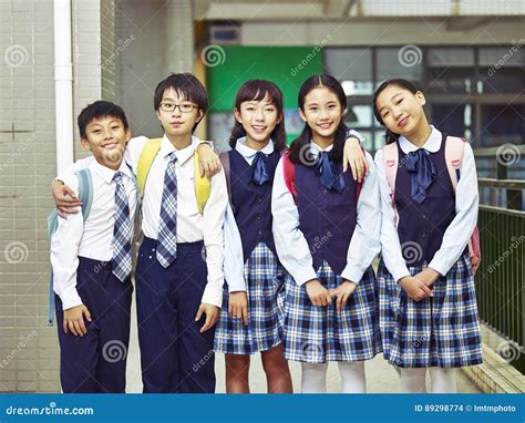 Portrait of a Group of Asian Elementary School Children Stock Photo - Image of elementary ...