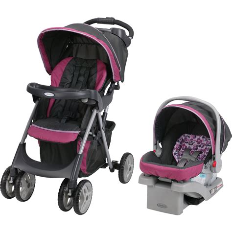 Graco FastAction Fold Click Connect Travel System, Car Seat Stroller Combo, Choose Your Color ...