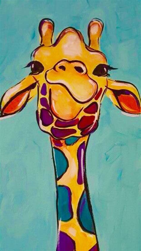 A picture from Kefir: https://kefirapp.com/w/1970653 | Animal canvas paintings, Giraffe art ...