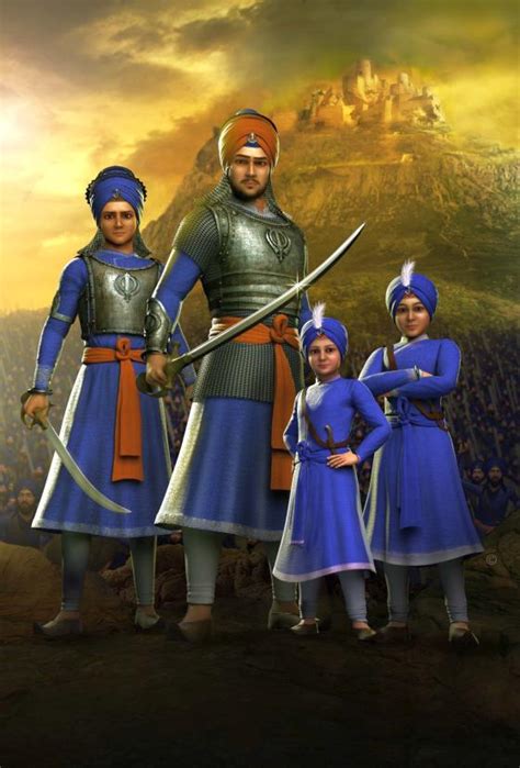 Guru Gobind Singh With Sahibzade