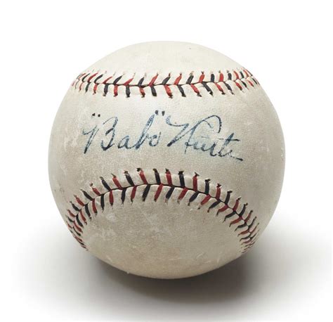 BABE RUTH SINGLE SIGNED BASEBALL | Christie's