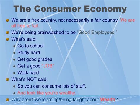 PPT - The Consumer Economy and “Rich Dad. Poor Dad.” PowerPoint ...