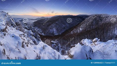 Slovakia Country Landscape Panorama at Winter Stock Photo - Image of ...