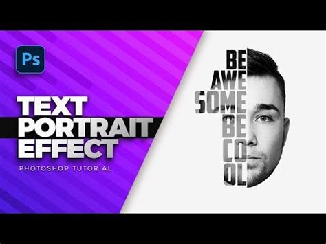 How to create text portrait effect in photoshop - YouTube | Photoshop ...