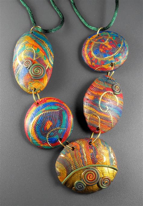 Polymer Clay Necklace | Polymer Clay Necklace in bright meta… | Flickr