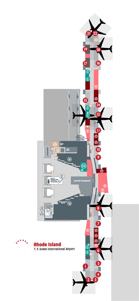 Terminal Map - Rhode Island T. F. Green International Airport | PVD