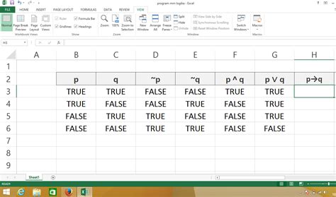 Conditional statement truth table formula on Excel | Edureka Community