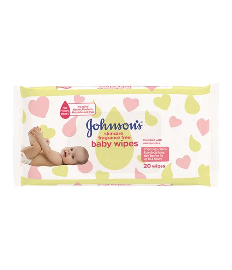 Johnson & Johnson'S Baby Wipes Skincare 20X1S - Rose Pharmacy Medicine Delivery