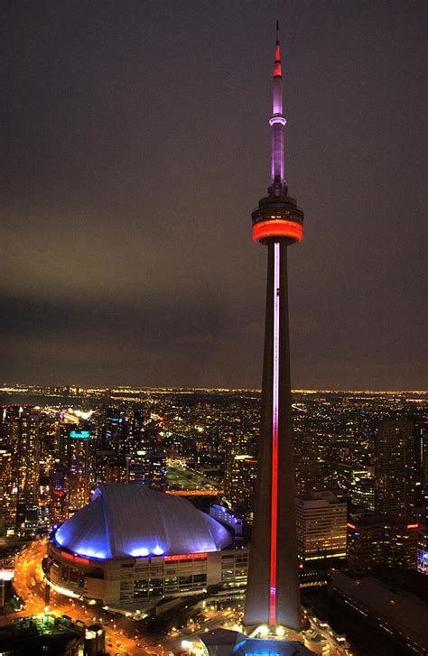 Toronto CN Tower at Night Photograph by Alex Galkin