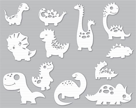 Baby Dinosaur Svg Bundle Baby Dinosaur Silhouette SVG Svg - Etsy Australia