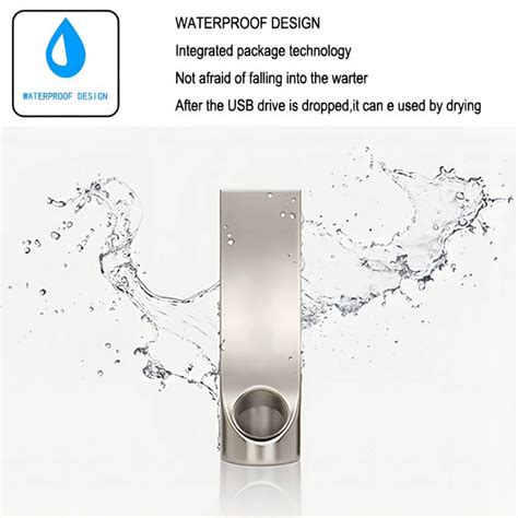 128G High Speed Waterproof Metal USB Flash Drive Silver - AndeeMart