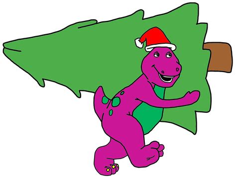 Barney carrying Christmas Tree by NicholasVinhChauLe95 on DeviantArt