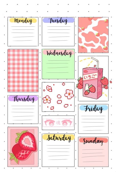 Beautiful Weekly Planner Template