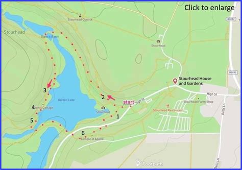 An easy circular walk around Stourhead in Wiltshire. Map. Guide