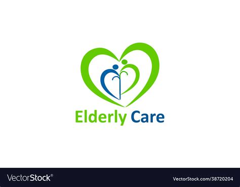 Elderly care logo design best logo Royalty Free Vector Image