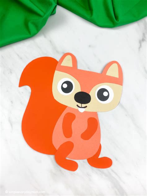 Squirrel Craft For Kids [Free Template]