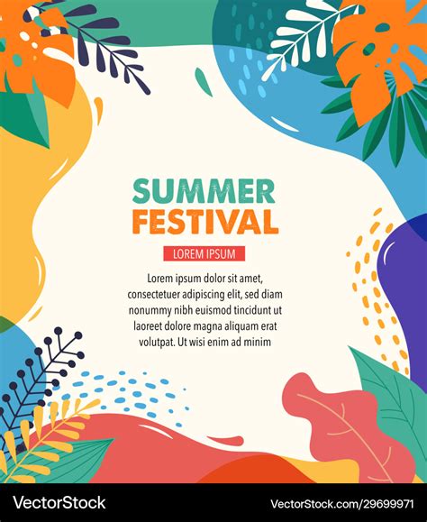 Hello summer festival and fair banner design Vector Image