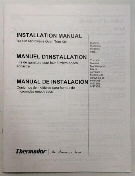 Thermador Microwave Trim Kit Installation