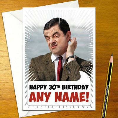 MR BEAN Personalised Birthday Card - A5 comedy funny british tv atkinson teddy | eBay