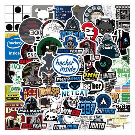 Hacker Programming Stickers Pack 10,30,50pcs, Computer Vinyl Stickers for Laptop Phone ...