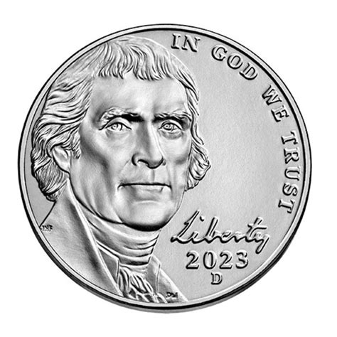 Euromince mince 5 cent USA 2023 \\"D\\" Jefferson Nickels (UNC)