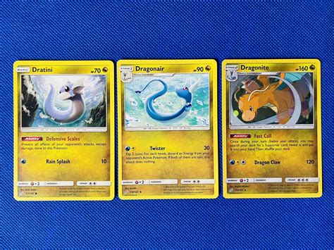 Pokémon Dragonite 3 Card Evolution Set - Holo Rare Pokémon Card - All Near Mint | eBay