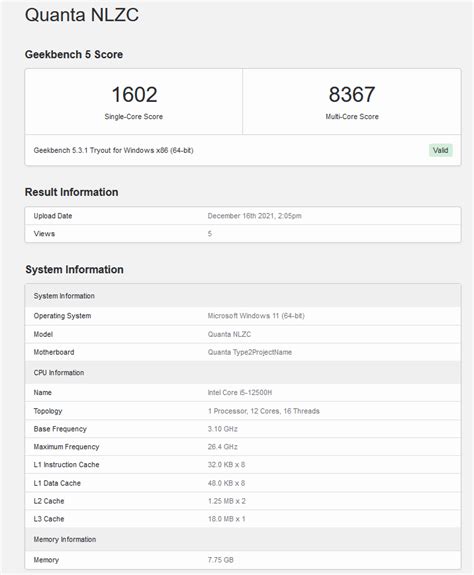 Intel Core i5-12500H trounces the Ryzen 5 5600H on Geekbench; Core i7-12700H is equally ...