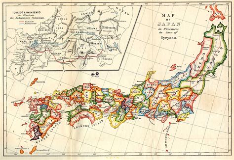 Old map of Japan: ancient and historical map of Japan