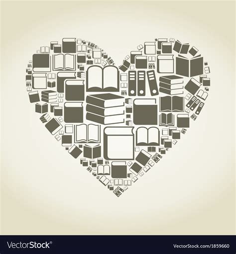 Book heart Royalty Free Vector Image - VectorStock