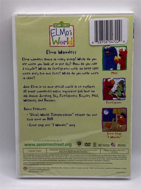 Sesame Street Elmo's World Elmo Wonders Children Entertainment on DVD New 851747004895 | eBay