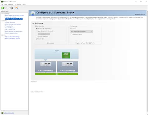 Nvidia Control Panel Settings for SLI Setup