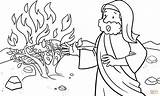 Moses Talking To God On The Mount Horeb coloring page  Free Printable sketch template