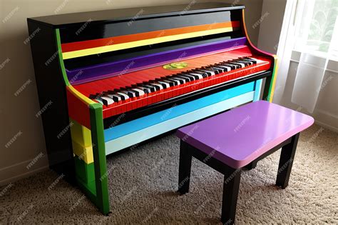 Premium AI Image | The Rainbow Piano