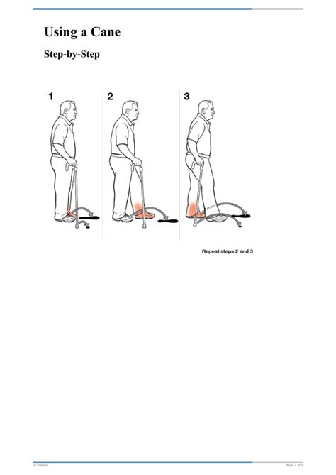 Text - Step-by-Step: Using a Cane - HealthClips Online