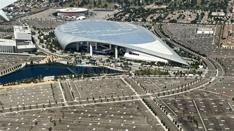 Aerial View of SoFi Stadium in Inglewood, CA, Home To the LA Rams and ...